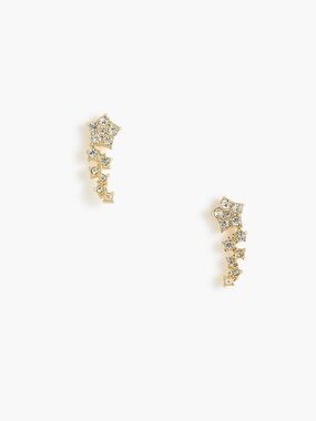 Jcrew Crystal star stud earrings NWT
